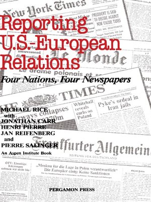 cover image of Reporting U.S.-European Relations